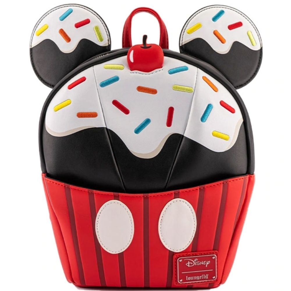 Loungefly Mickey Mouse Cupcake Backpack - Red and Black